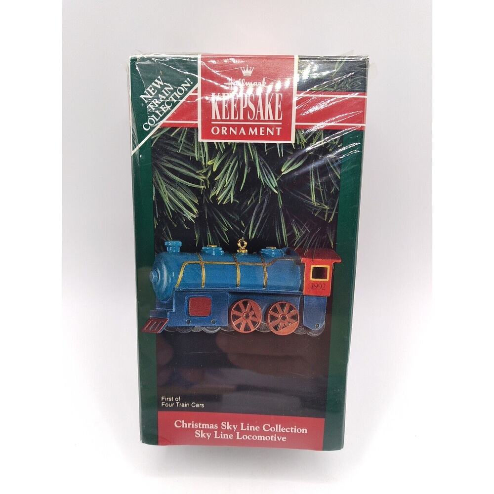 Vintage Hallmark Keepsake Ornament Christmas Sky Line Locomotive 1992 New in Box